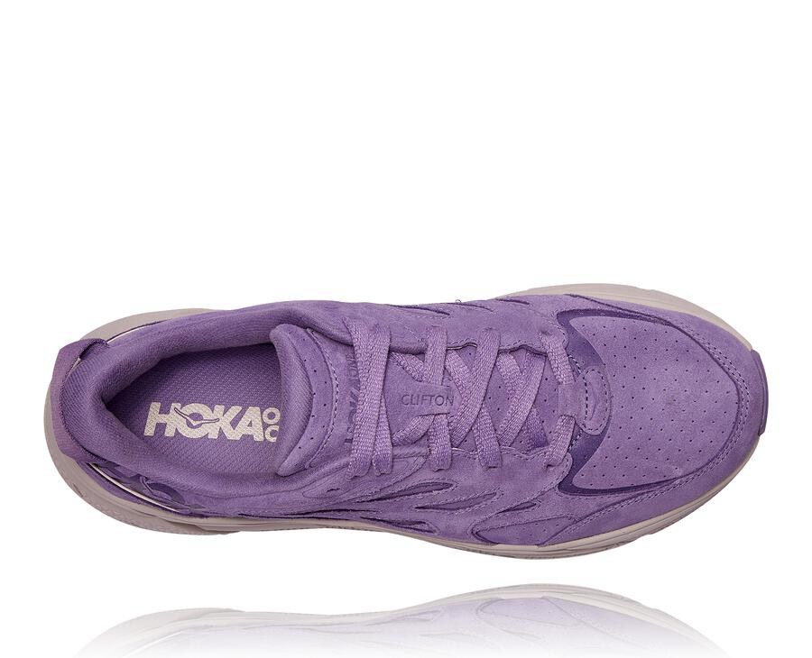 Tenis Corrida Hoka One One Feminino Roxo - Clifton L Suede - 691-OGYIUV